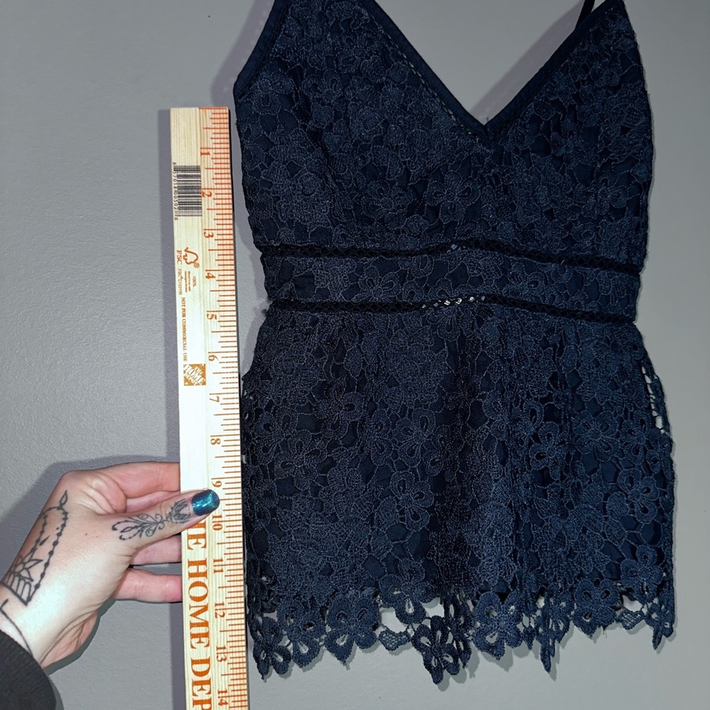 Abercrombie Lace Cami Bundle White & Navy XS NWT Coquette Y2K Fairycore - Picture 12 of 16
